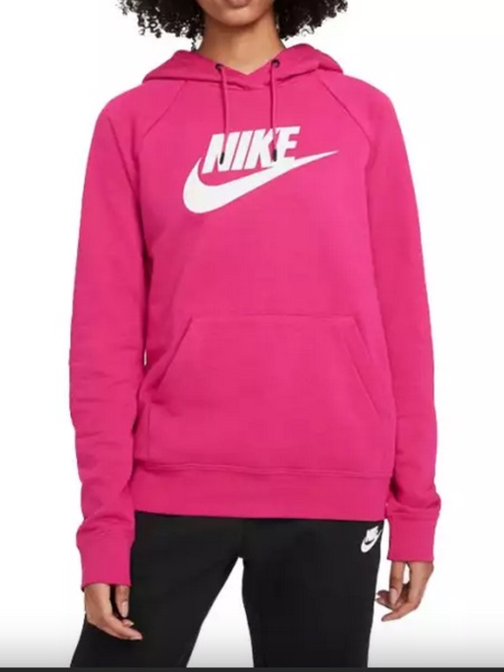 Nike Fuchsia Pullover Hoodie with White Swoosh